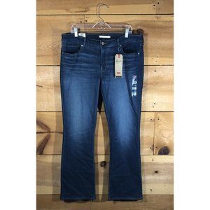 NWT Levi's 715 Bootcut Jeans Womens Size 36x32 Denim Distressed Medium Wash Blue